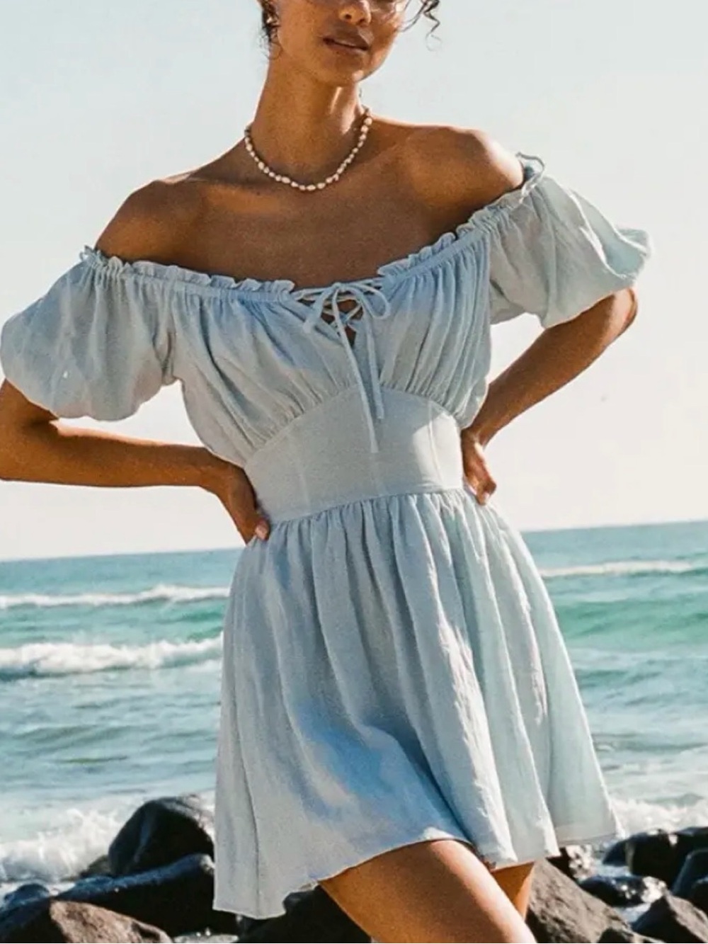 Sabo Skirt Nyrobi Dress in Blue.